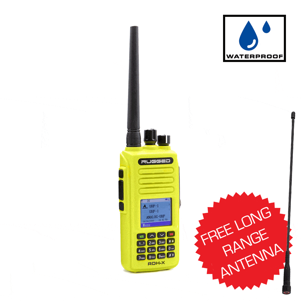 Rugged RDH-X Waterproof Business Band Handheld - Digital and Analog